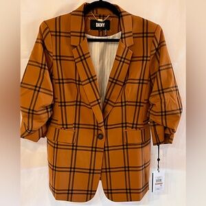 NWT! DKNY blazer- plaid, women’s size 12